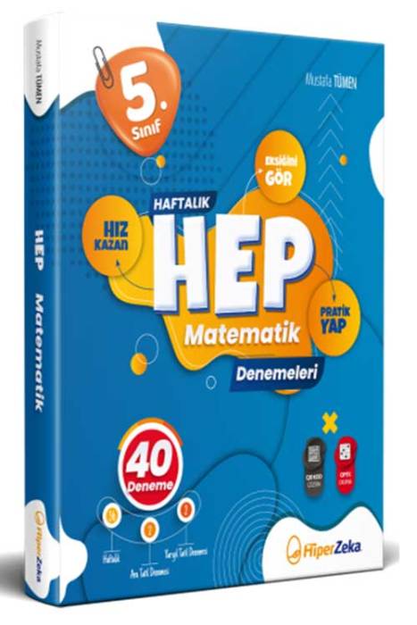 5. Sınıf Haftalık HEP Matematik 40 Deneme Hiper Zeka Yayınları