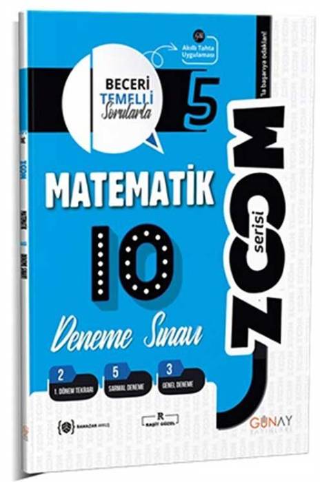 5. Sınıf Matematik Zoom Serisi 10 Deneme Günay Yayınları