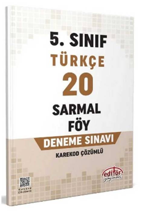 5. Sınıf Türkçe 20 Sarmal Föy Deneme Editör Yayınları