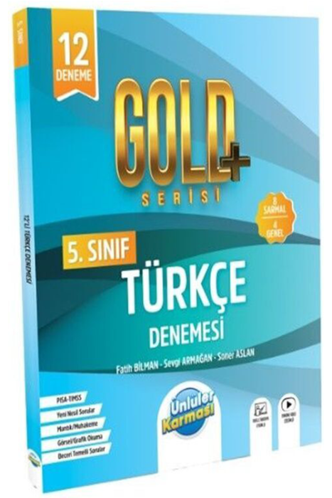 5. Sınıf Türkçe Gold 12 Deneme Ünlüler Yayınları