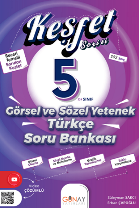 5. Sınıf Türkçe Görsel ve Sözel Yetenek Keşfet Soru Bankası Günay Yayınları