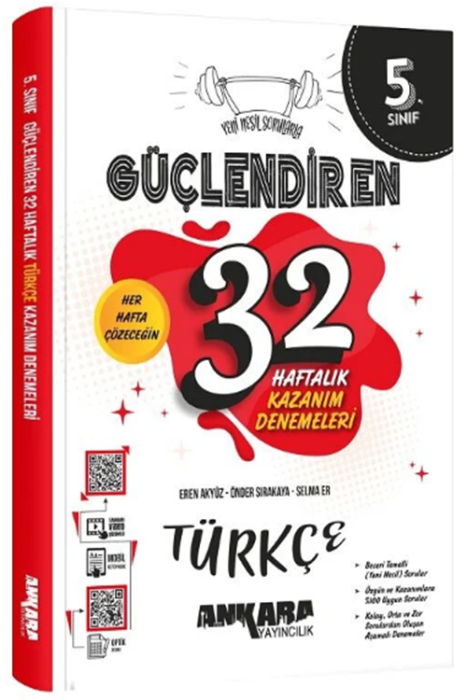 5. Sınıf Türkçe Güçlendiren 32 Haftalık Kazanım Denemeleri Ankara Yayıncılık