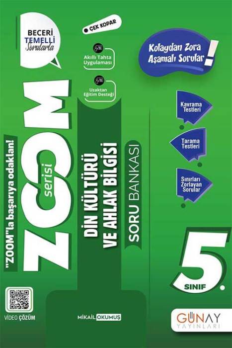 5.Sınıf Yeni Zoom Din Kültürü Soru Bankası Günay Yayınları