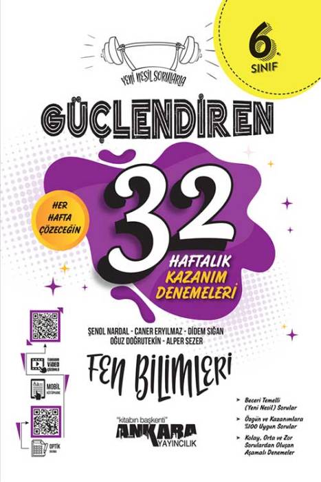 6. Sınıf Güçlendiren 32 Haftalık Fen Bilimleri Kazanım Denemeleri Ankara Yayıncılık