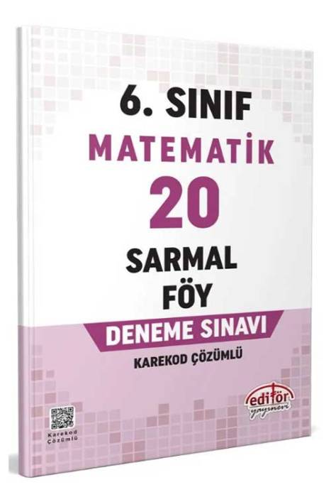 6. Sınıf Matematik 20 Sarmal Föy Deneme Sınavı Editör Yayınevi