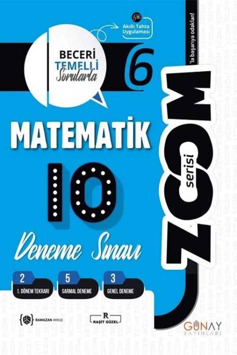 6. Sınıf Matematik Zoom 10 Deneme Günay Yayınları