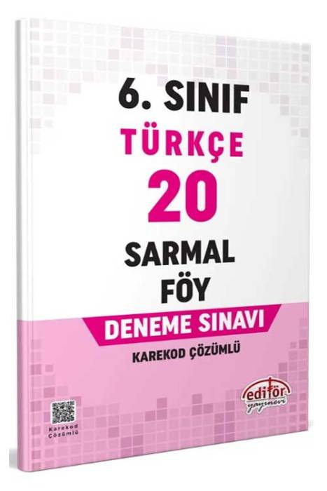6. Sınıf Türkçe 20 Sarmal Föy Deneme Sınavı Editör Yayınevi