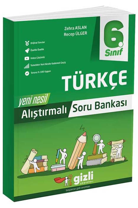 6. Sınıf Türkçe Yeni Nesil Alıştırmalı Soru Bankası Gizli Yayınları