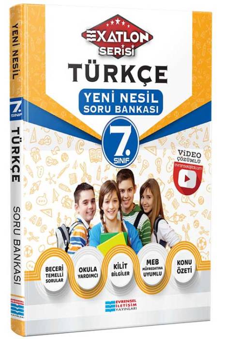 7. Sınıf Exatlon Türkçe Video Çözümlü Soru Bankası Evrensel İletişim Yayınları