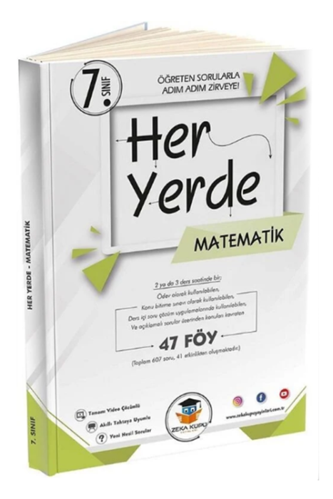 7. Sınıf Her Yerde Matematik 47 Föy Zeka Küpü Yayınları