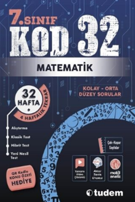 7. Sınıf Matematik Kod 32 Tekrar Testleri Tudem Yayınları