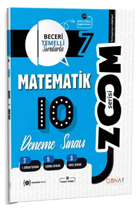 7. Sınıf Matematik Zoom 10 Deneme Günay Yayınları
