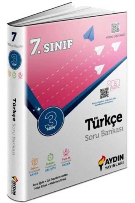 7. Sınıf Türkçe 3 Adım Soru Bankası Video Çözümlü Aydın Yayınları