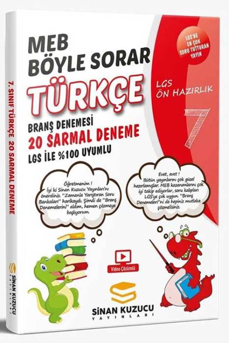 7. Sınıf Türkçe Branş Deneme Sinan Kuzucu Yayınları