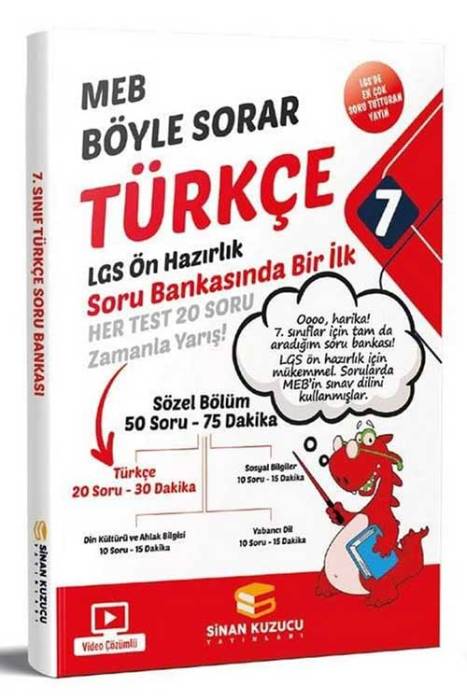 7. Sınıf Türkçe Soru Bankası Sinan Kuzucu Yayınları