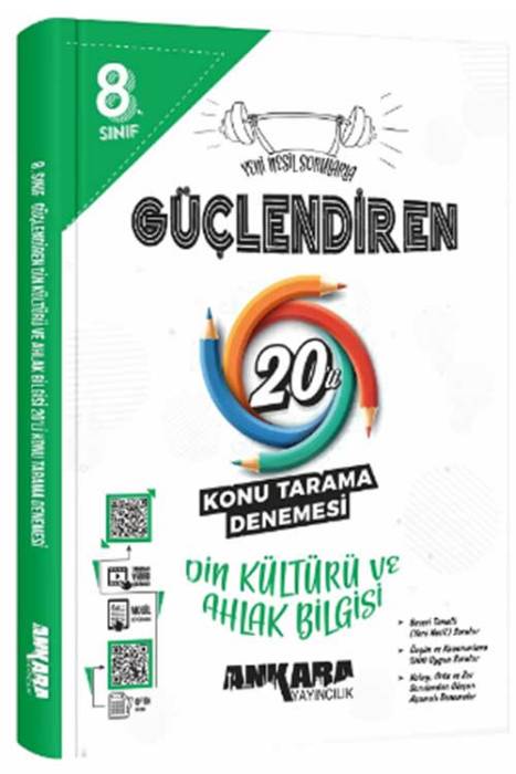 8. Sınıf Din Kültürü ve Ahlak Bilgisi Güçlendiren 20 Konu Tarama Denemesi Ankara Yayıncılık