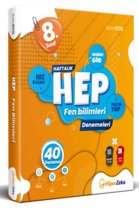 8. Sınıf Haftalık HEP Fen Bilimleri 40 Deneme Hiper Zeka Yayınları