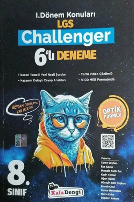 8. Sınıf LGS 1. Dönem Challenger 6 lı Deneme Kafadengi Yayınları