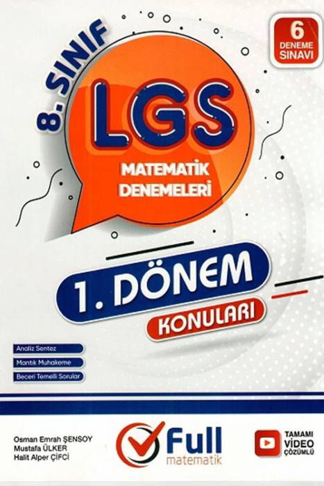 8. Sınıf LGS 1. Dönem Matematik 6 lı Denemeleri Full Matematik Yayınları