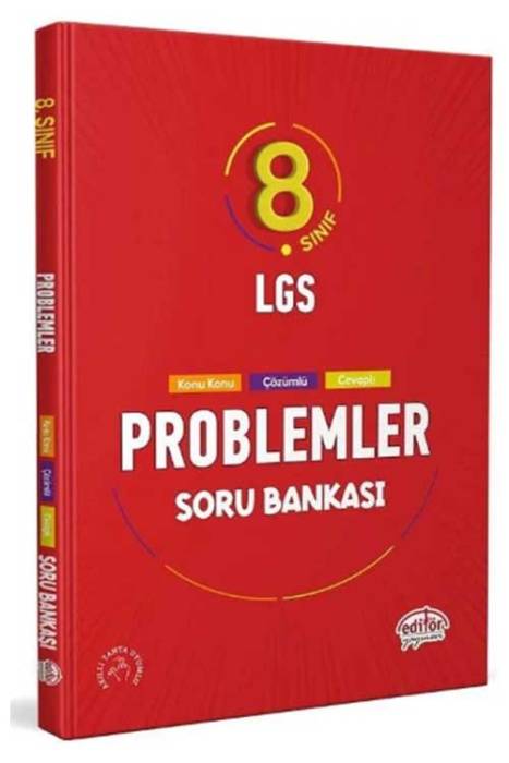 8. Sınıf LGS Matematik Problemler Soru Bankası Editör Yayınları