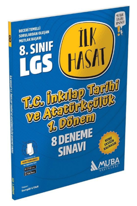 8. Sınıf LGS TC İnkılap Tarihi ve Atatürkçülük 1. Dönem İlk Hasat 10 Deneme Muba Yayınları