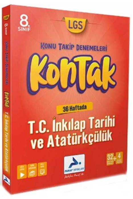 8. Sınıf LGS TC İnkılap Tarihi ve Atatürkçülük Kontak Konu Takip Denemeleri Paraf Yayınları