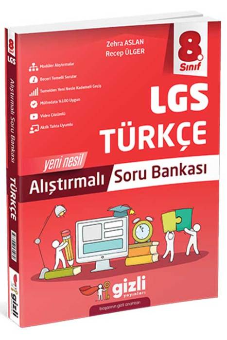 8. Sınıf LGS Türkçe Alıştırmalı Soru Bankası Gizli Yayınları