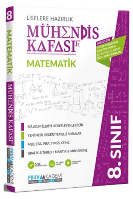 8. Sınıf Matematik Mühendis Kafası Soru Bankası Pruva Akademi Yayınları