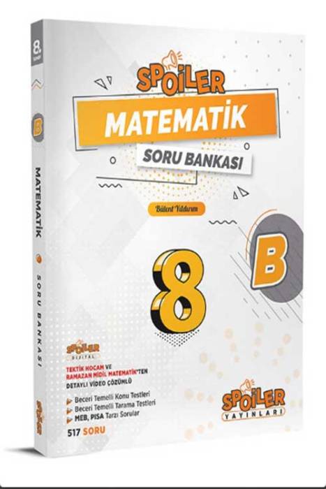 8. Sınıf Matematik Spoiler B Kitap Soru Bankası Spoiler Yayınları
