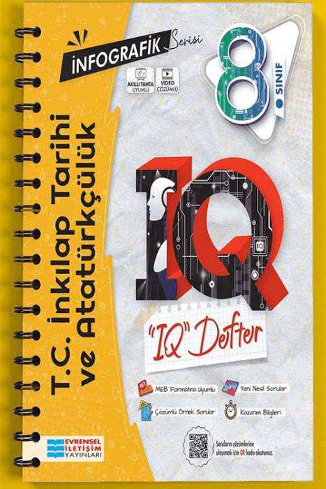 8. Sınıf T.C. İnkılap Tarihi ve Atatürkçülük İnfografik Serisi IQ Akıllı Defter Evrensel İletişim Yayınları