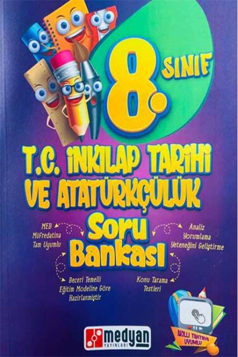 8. Sınıf T.C İnkılap Tarihi ve Atatürkçülük Soru Bankası Medyan Yayınları
