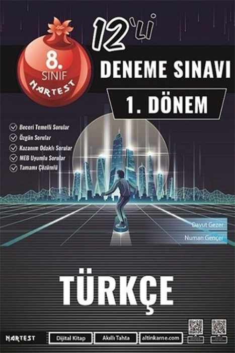 8. Sınıf Türkçe 1. Dönem Mod 12 Deneme Nartest Yayınları