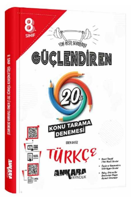 8. Sınıf Türkçe Güçlendiren 20 Konu Tarama Denemesi Ankara Yayıncılık