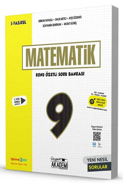 9. Sınıf Matematik Konu Özetli Soru Bankası 5 Fasikül Üçgen Akademi Yayınları