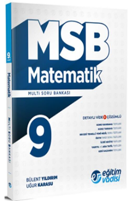 9. Sınıf Matematik MSB Multi Soru Bankası Eğitim Vadisi Yayınları