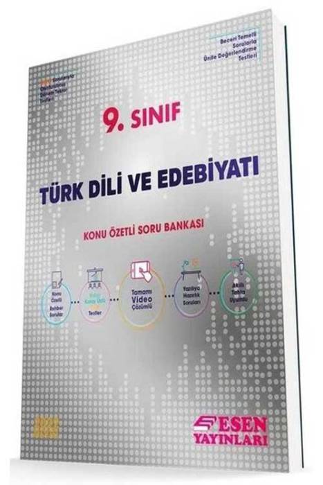 9. Sınıf Türk Dili ve Edebiyatı Konu Özetli Soru Bankası Esen Yayınları