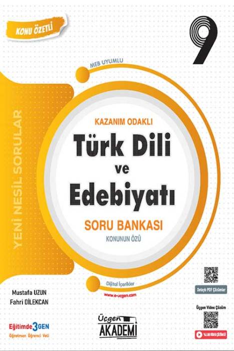 9. Sınıf Türk Dili ve Edebiyatı Konunun Özü Soru Bankası Üçgen Akademi Yayınlar