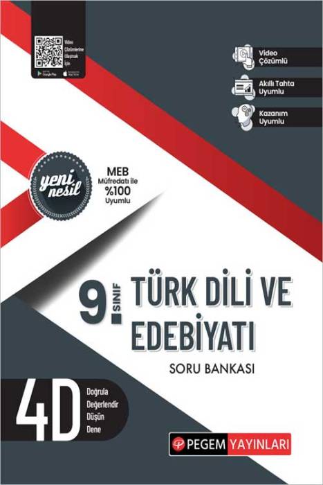 9. Sınıf Türk Dili ve Edebiyatı Soru Bankası Pegem Akademi Yayınları