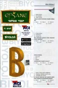 Açı 10. Sınıf EFSANE Biyoloji Çek Kopart Yaprak Test Açı Yayınları - Thumbnail
