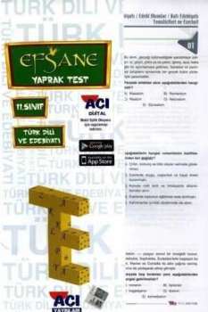 Açı 11. Sınıf Türk Dili ve Edebiyatı EFSANE Çek Kopart Yaprak Test Açı Yayınları - Thumbnail