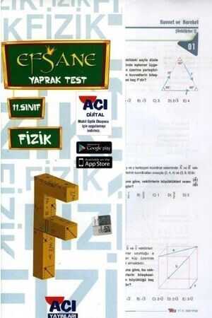 Açı 11.Sınıf EFSANE Fizik Çek Kopart Yaprak Test Açı Yayınları