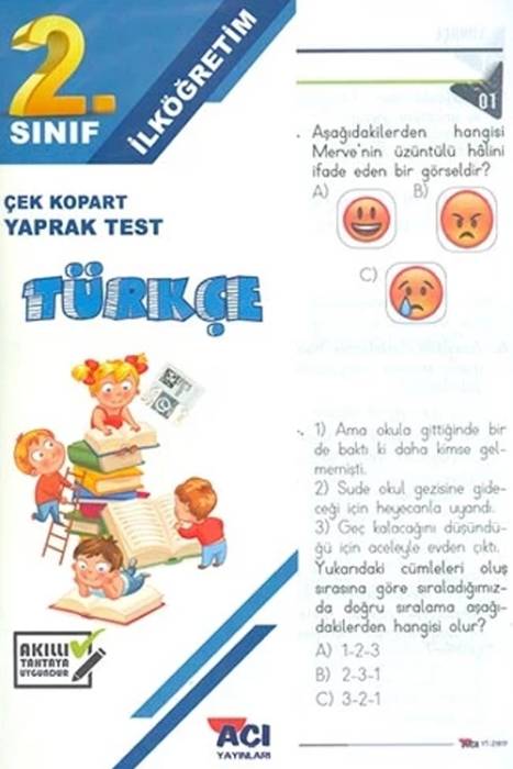 Açı 2.Sınıf Türkçe Çek Kopart Yaprak Test Açı Yayınları