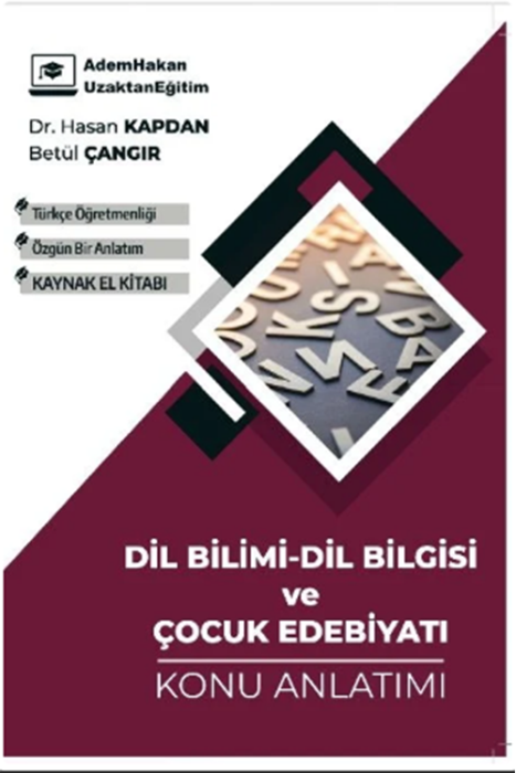 ÖABT Türkçe Dil Bilimi Dil Bilgisi ve Çocuk Edebiyatı Konu Anlatımı Adem Hakan Yayınları