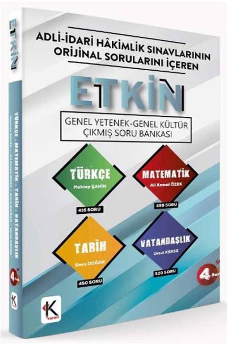 Adli İdari Hakimlik Etkin GK GY Çıkmış Soru Bankası Temsil Yayınları
