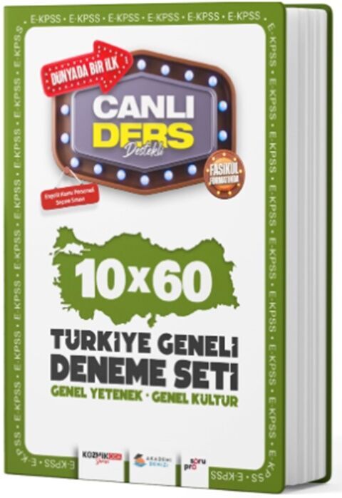 Akademi Denizi EKPSS Genel Kültür Genel Yetenek 10 x 60 Türkiye Geneli Deneme Seti 