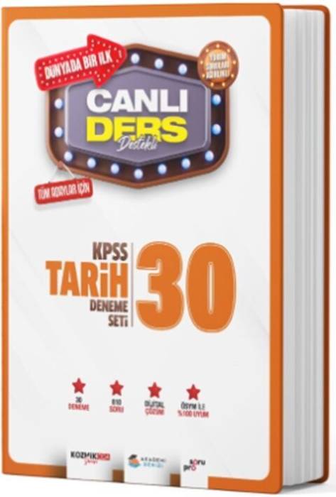 Akademi Denizi KPSS Tarih Canlı Ders Süper 30 Deneme Seti