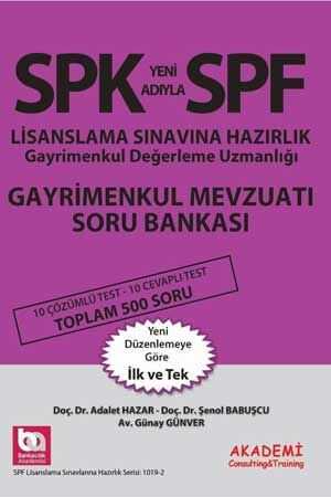 Akademi SPK Lisanslama Gayrimenkul Mevzuatı Soru Bankası Akademi Consulting Yayınları