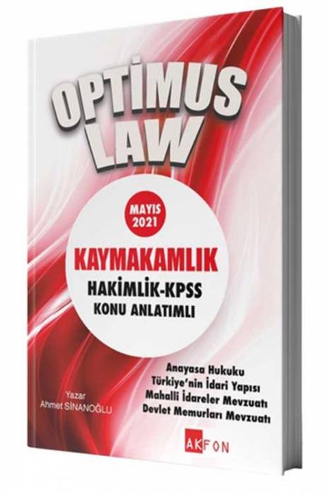 Akfon 2021 Optimus Law Kaymakamlık Hakimlik KPSS Konu Anlatımı Akfon Yayınları