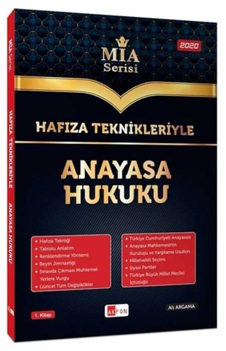 Akfon Hafıza Teknikleriyle Anayasa Hukuku MİA Serisi Akfon Yayınları