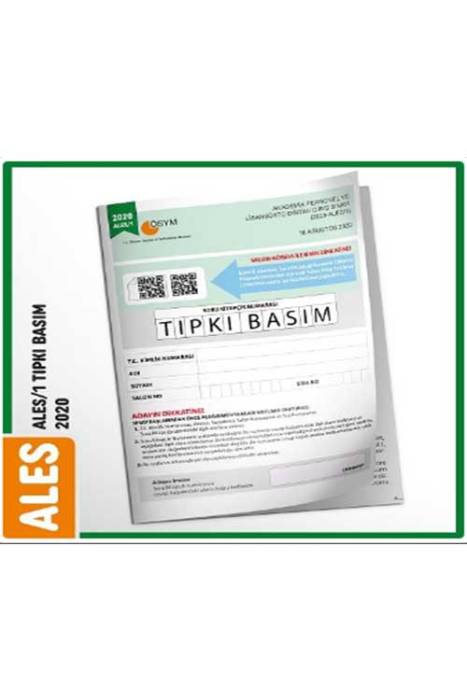 ALES 2020/1 Sınavı Tıpkı Basım Türkiye Geneli Deneme Çözümlü İnformal Yayınları